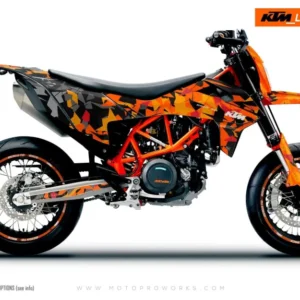 KTM 690 Enduro GRAFIIKAT - "Flake" (Oranssi/Musta)