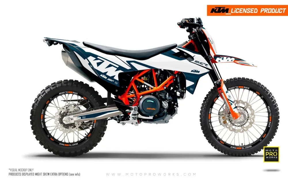 KTM 690 Enduro GRAFIIKAT - "Mounty" (Sininen/Valkoinen)