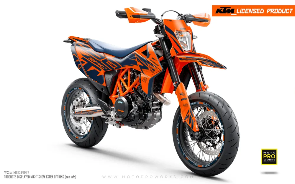 KTM 690 Enduro GRAFIIKAT - "Quickshift" (Oranssi/Sininen)
