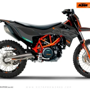 KTM 690 Enduro GRAFIIKAT - "Racer" (Harmaa)