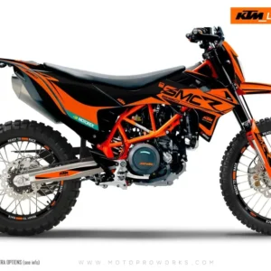 KTM 690 Enduro GRAFIIKAT - "Racer" (Musta/Oranssi)