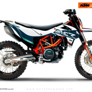 KTM 690 Enduro GRAFIIKAT - "Racer" (Sininen/Valkoinen/Oranssi)
