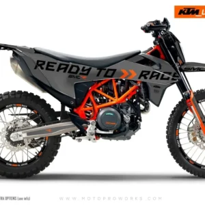 KTM 690 Enduro GRAFIIKAT - "Ready2Race" (Harmaa)