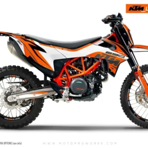 KTM 690 Enduro GRAFIIKAT - "Torque" (Valkoinen/Oranssi)