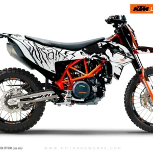 KTM 690 Enduro GRAFIIKAT - "Wraith" (Valkoinen)
