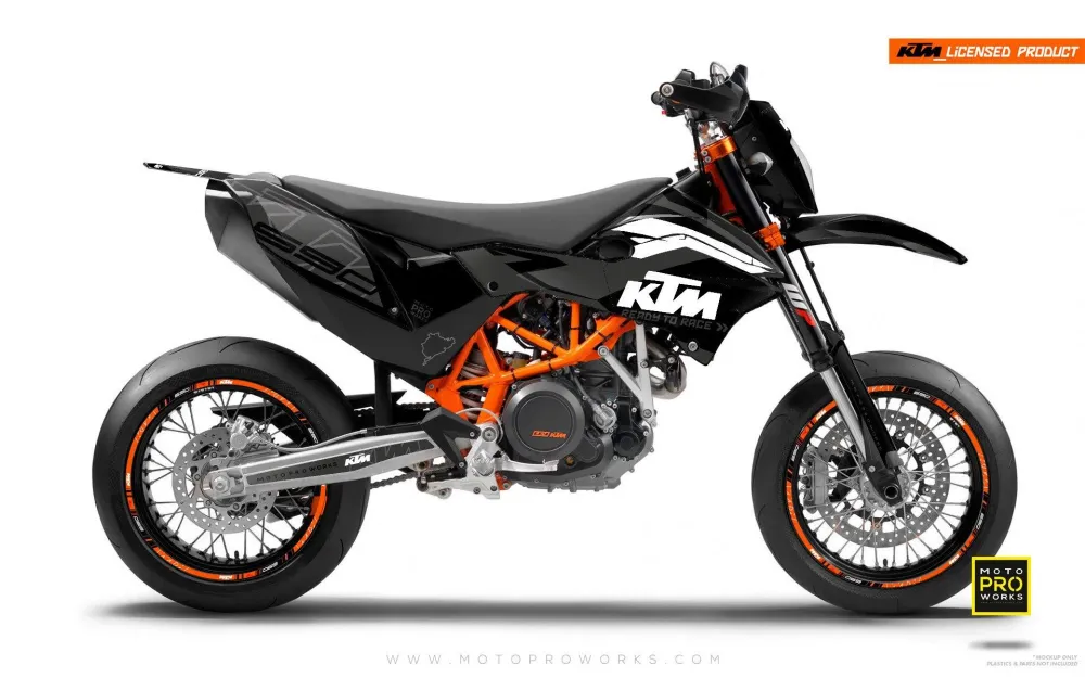 KTM 690 SMC-R GRAFIIKAT - "ABSTRAKTI" (musta/harmaa)