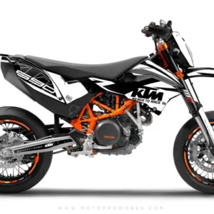 KTM 690 SMC-R GRAFIIKAT - "ABSTRAKTI" (musta/valkoinen)