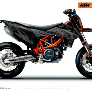 KTM 690 SMC-R GRAFIIKAT - "Ripple" (Musta)