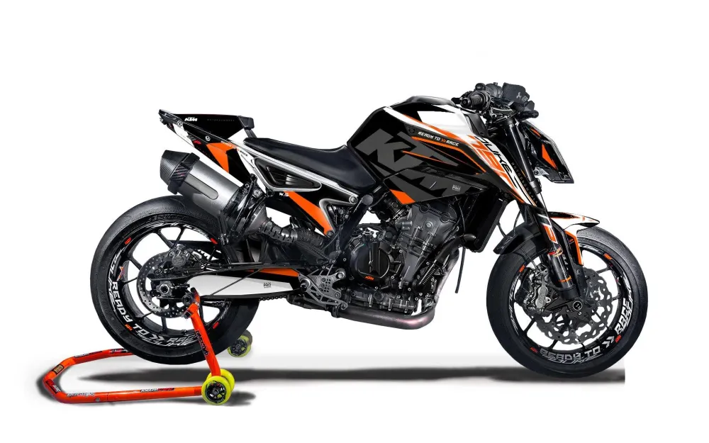 KTM 790 Duke GRAFIIKAT - "Torque" (Valkoinen/Musta/Oranssi)