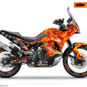 KTM 790/890 Adventure R/S 2023 GRAFIIKAT - "Flake" (Oranssi/Musta)