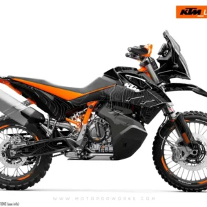 KTM 790/890 Adventure R/S GRAFIIKAT - "Topography" (Harmaa/Valkoinen)