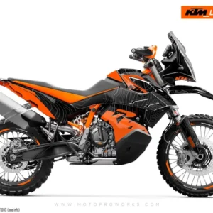 KTM 790/890 Adventure R/S GRAFIIKAT - "Topography" (Musta/Oranssi)
