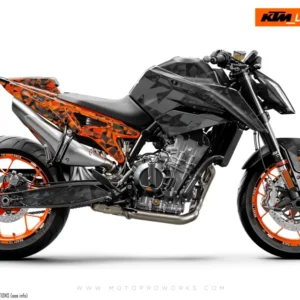KTM 790/890 Duke GRAFIIKAT - "Polyatomic" (Musta/Oranssi)