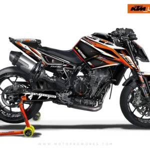 KTM 790/890 Duke GRAFIIKAT - "Scalpel" (Musta/Oranssi)