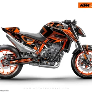 KTM 890 Duke R GRAFIIKAT - "Rasorblade" (Oranssi)
