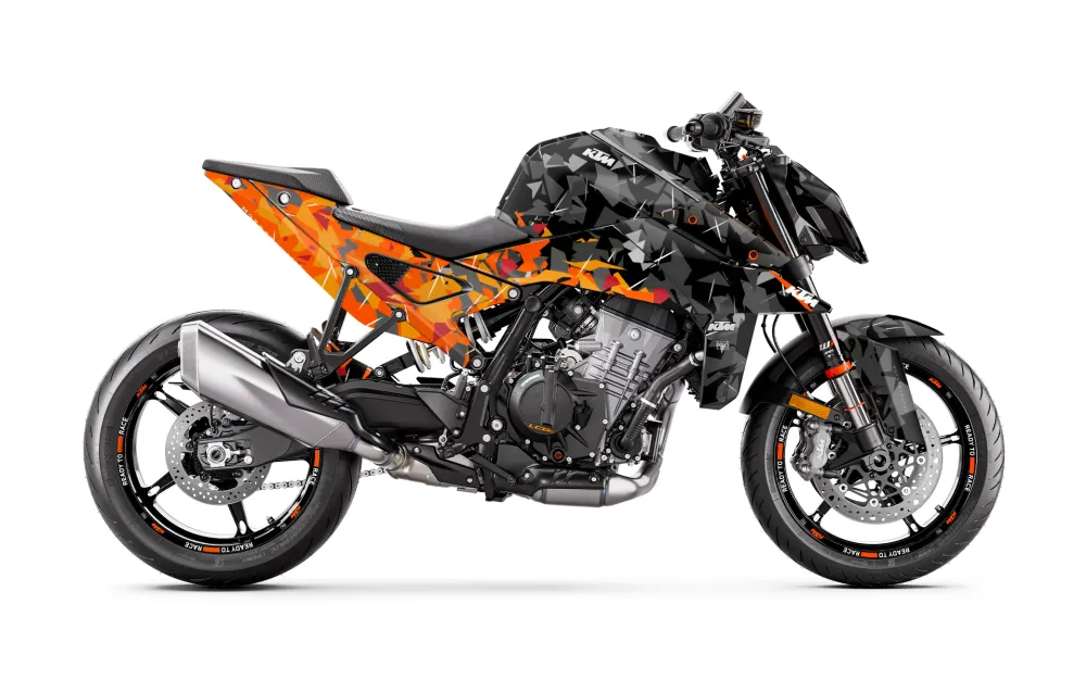KTM 990 Duke GRAFIIKAT - "Flake" (Musta/Oranssi)