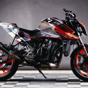 KTM 990 Duke GRAFIIKAT - "Rasorblade" (Valkoinen/Musta/Oranssi)