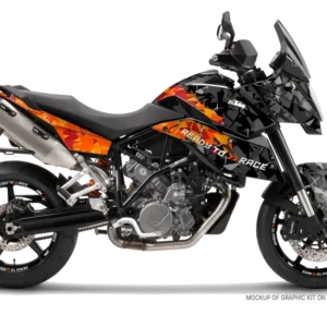 KTM 990 SM / SMR / SMT GRAFIIKAT - "Flake" (Musta/Oranssi)
