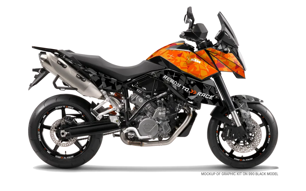 KTM 990 SM / SMR / SMT GRAFIIKAT - "Flake" (Oranssi/Musta)