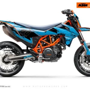 KTM GRAFIIKAT - 690 SMC-R "Armatech" (Vaaleansininen)
