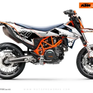 KTM GRAFIIKAT - 690 SMC-R "Armatech" (Valkoinen)