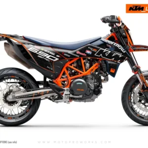 KTM GRAFIIKAT - 690 SMC-R "Corsa" (Musta/Damaskos)