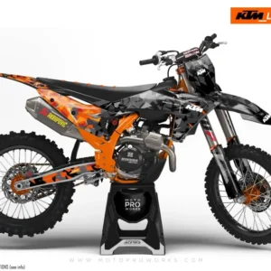 KTM SX / SX-F GRAFIIKAT - "Flake" (Musta/Oranssi)