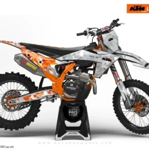 KTM XC / XC-F / XC-W GRAFIIKAT -"Flake" (Oranssi/Harmaa)