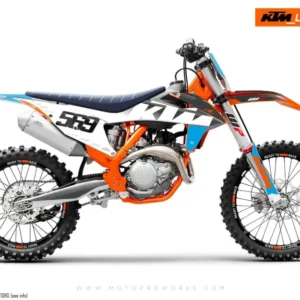 KTM XC / XC-F / XC-W GRAFIIKAT - "Ghost" (Sininen/Oranssi)
