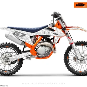 KTM XC / XC-F / XC-W GRAFIIKAT - "Topography" (Valkoinen)