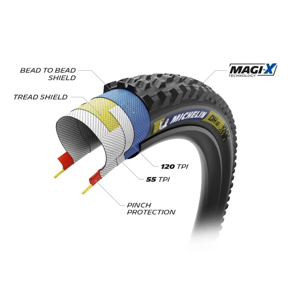MICHELIN DH16 Racing Line Dark 29x2.40 Tubeless Ready pehmeä rengas MICHELIN DH16 Racing Line Dark 29x2.40 Tubeless Ready...