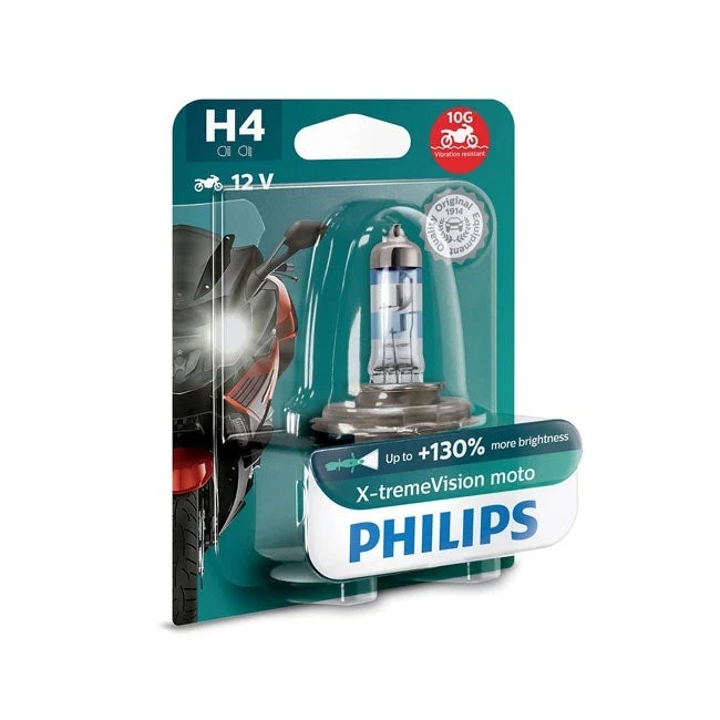 Philips X-TremeVision+ Moto -ajovalopolttimo H4 55/60W
