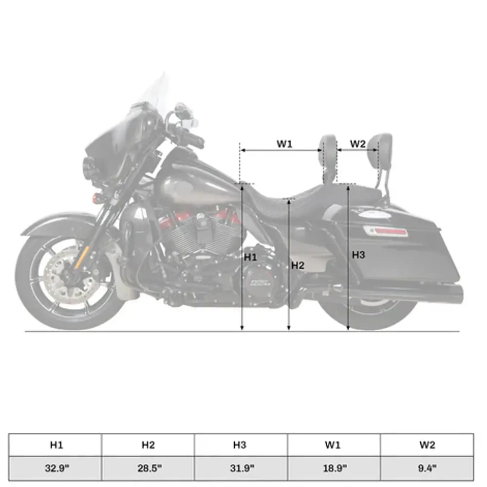 C.C Rider Low Pro -kuppi-istuin Harley-moottoripyörään