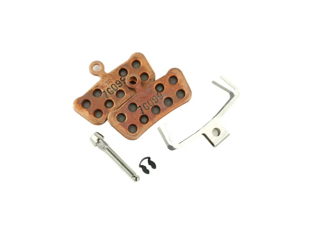 SRAM Disc brake pad Set Trail/Guide/G2 Metal sintered pad, Powerful Steel plate 1 set (2 pads) - jarrupalat