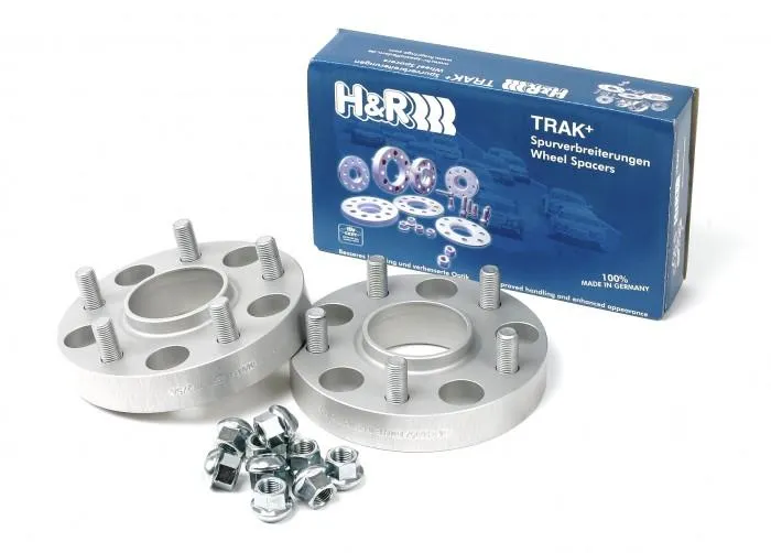 H&R Trak+ 25mm DRA Wheel Adaptor Bolt 5/112 Center Bore 66.5 Bolt Thread 14x1.5 - Black
