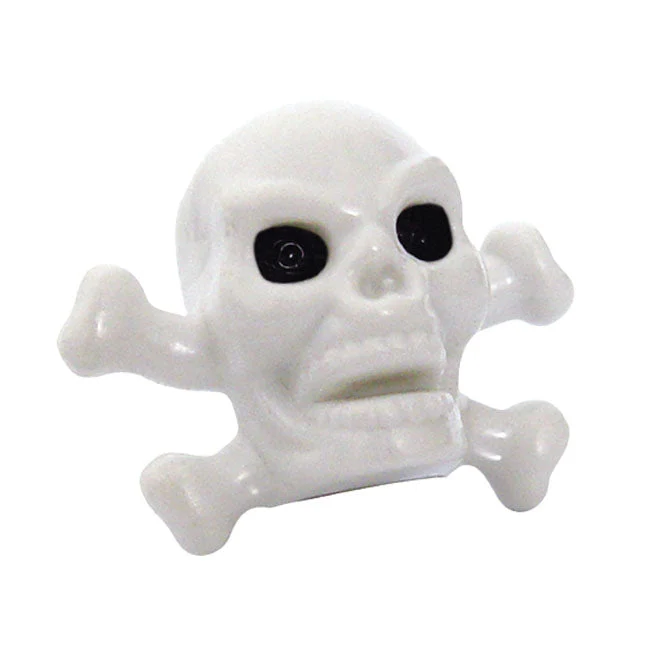 Trik Tropz venttiilin varren korkit Skull Head Valkoinen