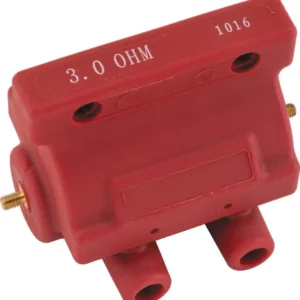 Twin Power 85-03 Big Twin and XL Ignition Coil Red Replaces H-D 31614-83A 3 Ohm Original Style