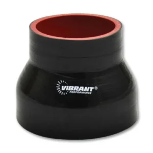 Vibrant Silicone Reducer Coupler 2.50in ID x 1.50in ID x 3.00in Long - Black
