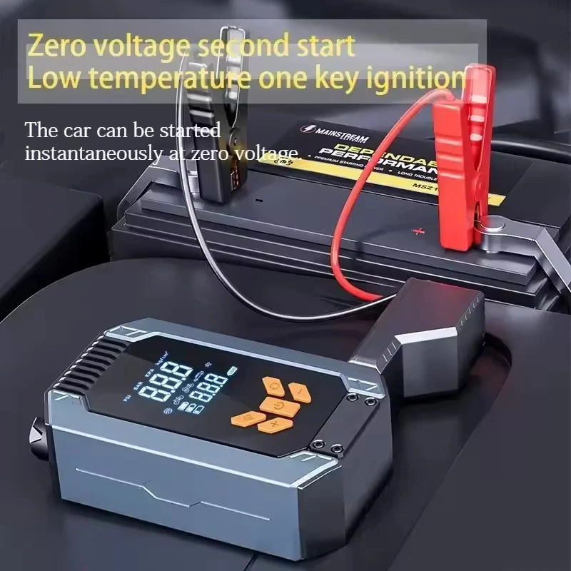 NOEIFEVO 4--1 Kannettava Auto-Käynnistysapu & Ilmapumppu 150PSI Ilmakompressori Powerbank Booster Auto-Käynnistin Laite Au...
