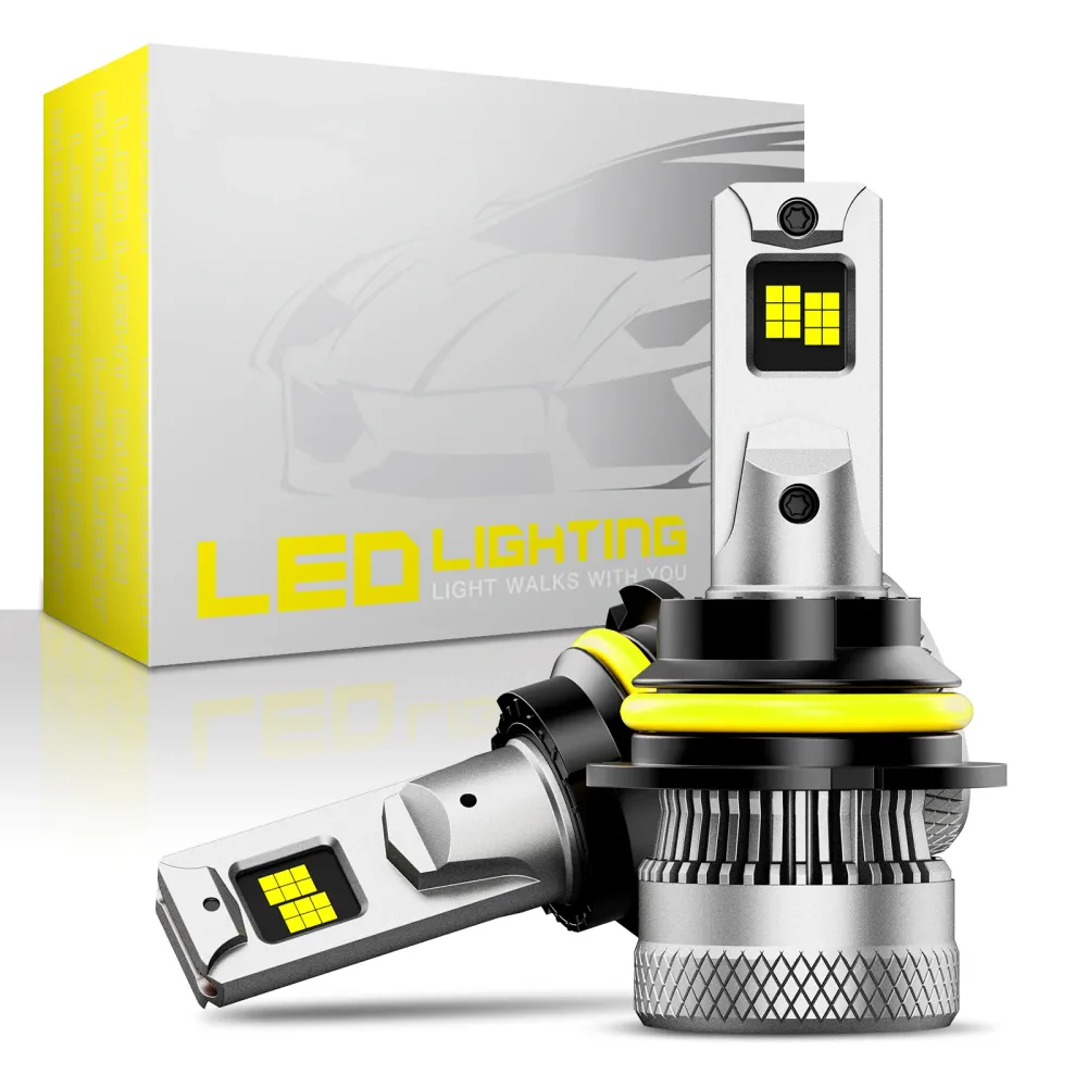 NOEIFEVO 9004 Auto Ajovalopolttimo, 40 000 Lumenia, 200W, 6500K Valkoinen, IP68 Vesitiivis, 100 000 Tunnin Elinikä, Kaukov...