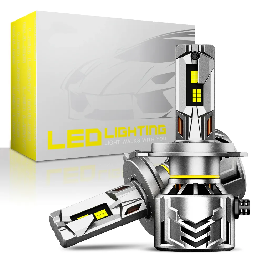NOEIFEVO H4 LED-ajovalot, 60 000 lumenia, 240 W, 6500 K valkoinen, IP68 vesitiivis, 100 000 tunnin käyttöikä, kaukovalo ja...