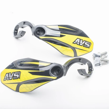AVS KIT DECO käsisuojus Alu Tab Musta/Keltainen