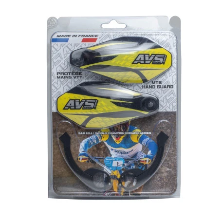 AVS KIT DECO käsisuojus Alu Tab Musta/Keltainen
