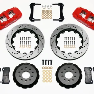 Wilwood AERO6 Front Hat Kit 14.00 Drilled Red 2005-2014 Mustang