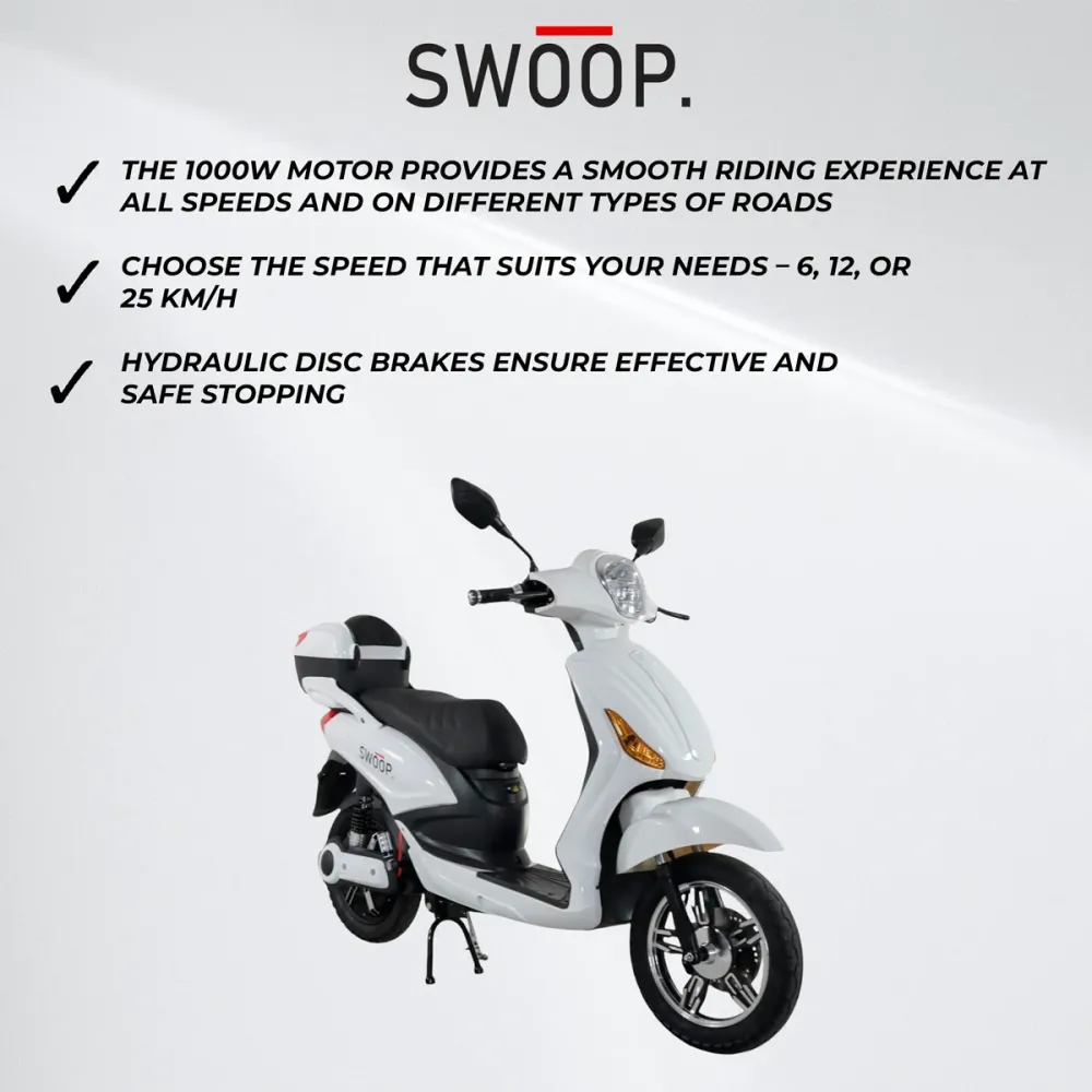 Swoop Sähköskootteri City Valkoinen