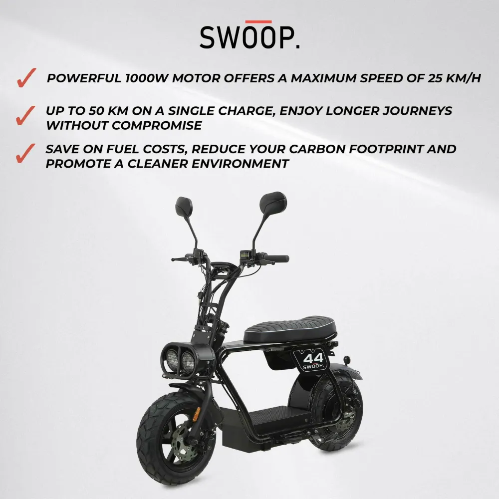 Swoop Sähkömopo 1000W Musta