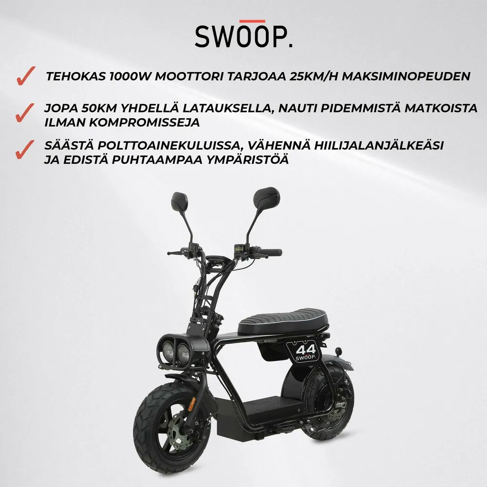 Swoop Sähkömopo 1000W Musta