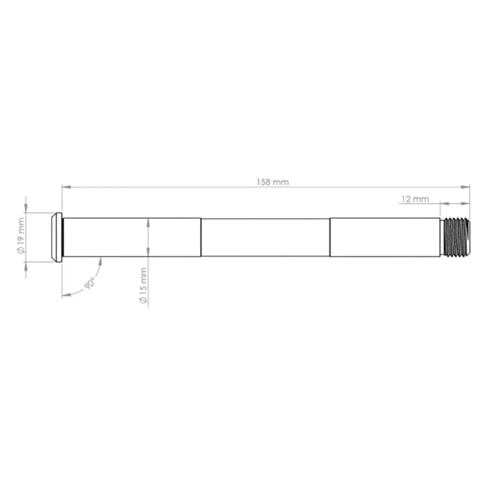 BURGTEC etupyörän akseli Rockshox-haarukalle 15x110 mm Boost Blue - sininen
