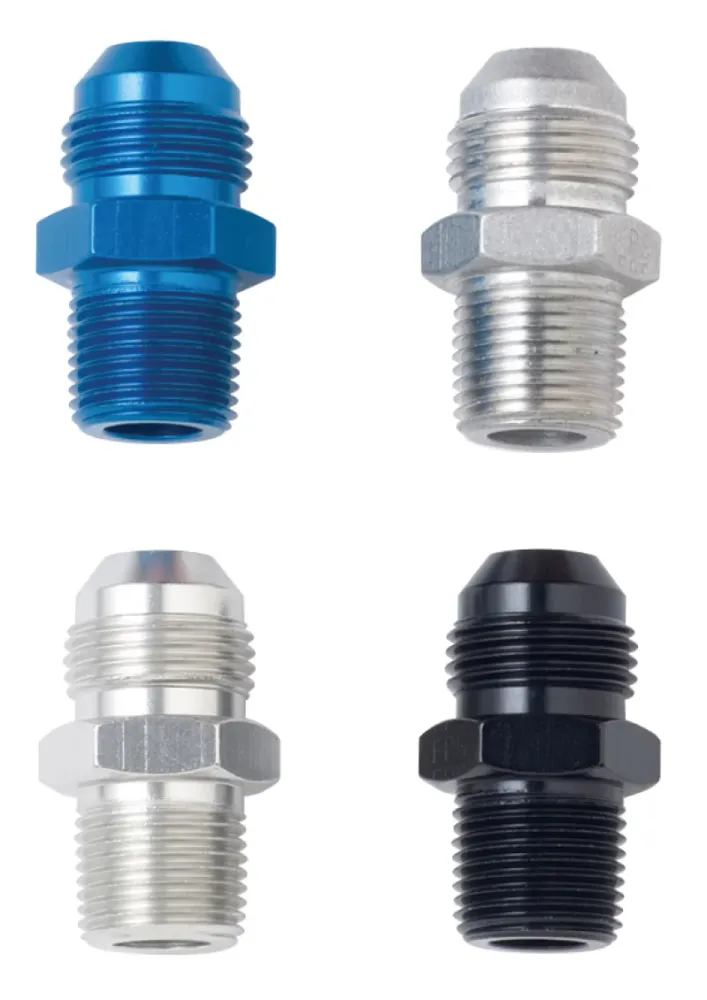 Fragola -6AN x 1/2 NPT Straight Adapter - Black