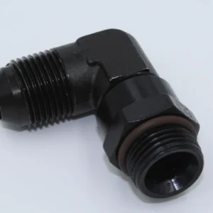 Fragola -8AN x 7/8 - 14 (10) 90 Degree Swivel - Black